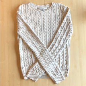 Tommy Hilfiger white cableknit sweater women’s M